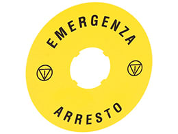 LOVATO ELECTRIC - DISCO PLAST. 90MM EMERGENZA-ARRESTO LPXAU112