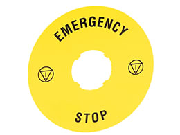 LOVATO ELECTRIC - DISCO PLAST. 90MM EMERGENCY-STOP LPXAU113