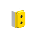 LOVATO ELECTRIC - PULSANTIERA MET. GRIGIO/GIALLA A 2 FORI LPZM2A5