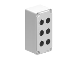 LOVATO ELECTRIC - PULSANTIERA METALLICA GRIGIA 2X3 FORI LPZM6CA8