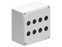 LOVATO ELECTRIC - PULSANTIERA METALLICA GRIGIA 2X4 FORI LPZM8CA8