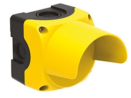 LOVATO ELECTRIC - PULSANTIERA GIALLA 1 FORO CON GUARDIA LPZP1A5P