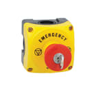 LOVATO ELECTRIC - PULS. GIA.+40MM SG.CHIAV+1NC+EMERGEN STP LPZP1B5605