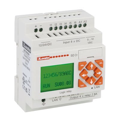 LOVATO ELECTRIC - RELE' PROGR. 8I/4O 12-24VDC ETHERNET LRK12RD024