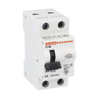 LOVATO ELECTRIC - INTERR.MAGNETOT.DIFF.1P+N C10 300MA 10KA P1RB1NC10AC300