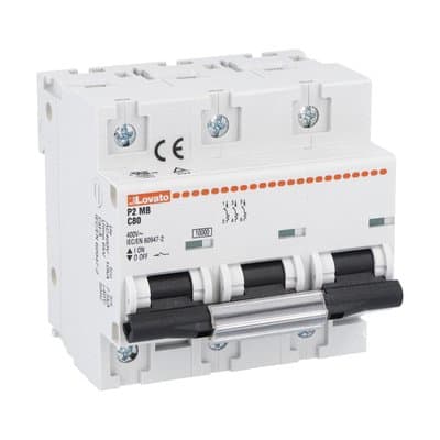 LOVATO ELECTRIC - INTERRUTT. MAGNETOTERMICO 3P C 80A 10KA P2MB3PC080