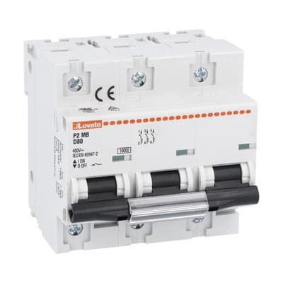 LOVATO ELECTRIC - INTERRUTT. MAGNETOTERMICO 3P D 80A 10KA