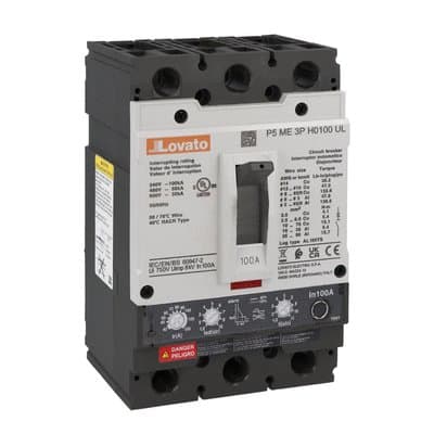 LOVATO ELECTRIC - INTERRUTT. 3P MCCB 100A-ICU 65KA 480V UL