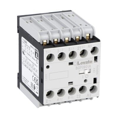 LOVATO ELECTRIC - CONTATTORE 3P+1NC 9A AC3 PIN RETRO