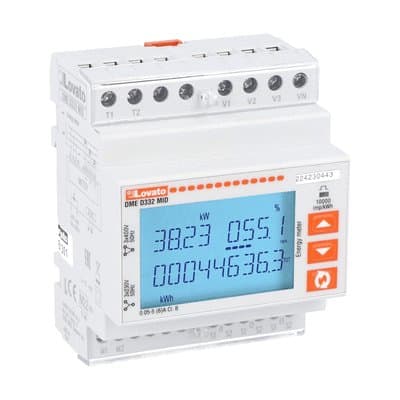LOVATO ELECTRIC - CONT. ENERGIA TRIFASE /5A, 4U, MBUS, MID