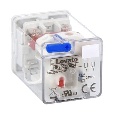 LOVATO ELECTRIC - RELE' INDUST. OCTAL 2SC 10A 24VDC+LED