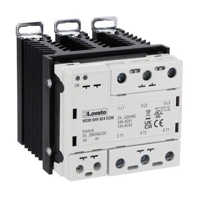 LOVATO ELECTRIC - RELE' STATO SOLIDO 3P 24A CON DISSIPATOR