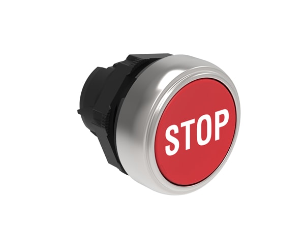 LOVATO ELECTRIC - PULSANTE RASATO STOP ROSSO