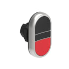 LOVATO ELECTRIC - PULSANTE DOPPIO NERO/ROSSO SENZA SIMBOLI