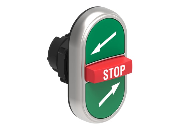 LOVATO ELECTRIC - PULSANTE TRIPLO F.OBL.-STOP-F.OBL.