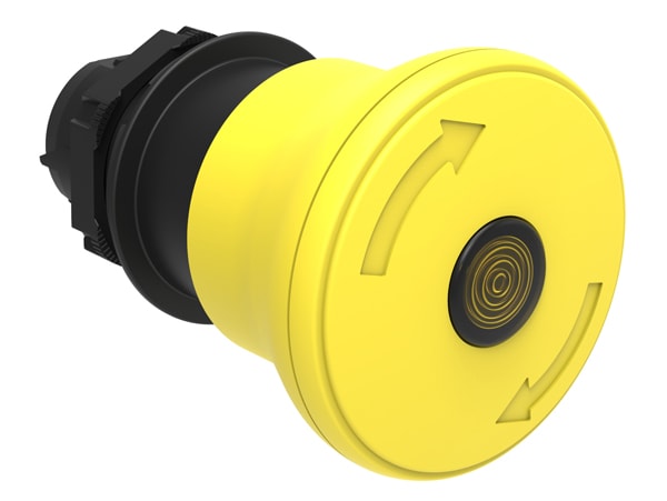 LOVATO ELECTRIC - PULSANTE FUNGO 40MM GIALLO LUM.SG.ROTAZ.