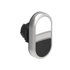 LOVATO ELECTRIC - PULSANTE DOPPIO BIANCO/NERO SENZA SIMB.