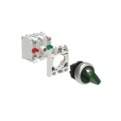 LOVATO ELECTRIC - KIT PL.SEL.LUM.VERDE 2POS.STAB.NO+NC 24V