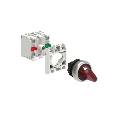 LOVATO ELECTRIC - KIT PL.SEL.LUM.ROSSO 2POS.STAB.NO+NC 24V