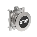 LOVATO ELECTRIC - PULSANTE A FILO MET.RASATO STOP NERO
