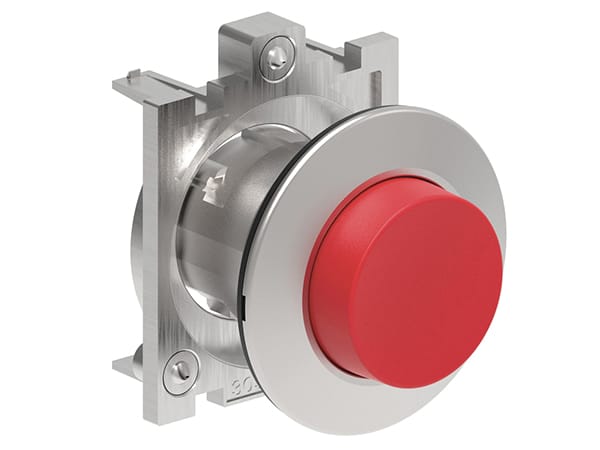 LOVATO ELECTRIC - PULS.A FILO MET.PASSO-PASSO SPORG.ROSSO