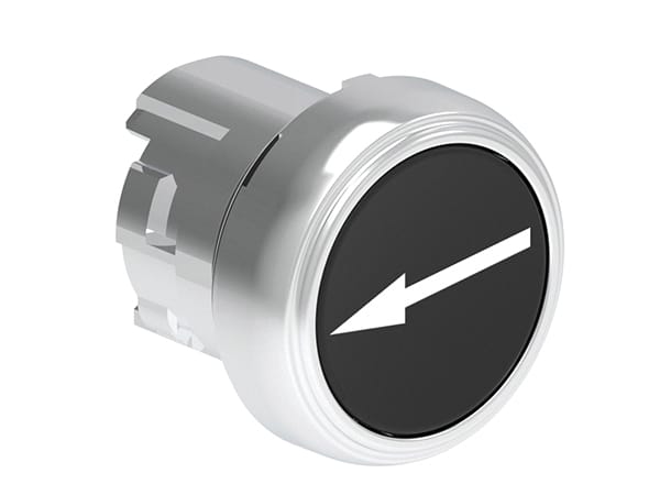 LOVATO ELECTRIC - PULSANTE MET.RASATO FR.DX-SX NERO