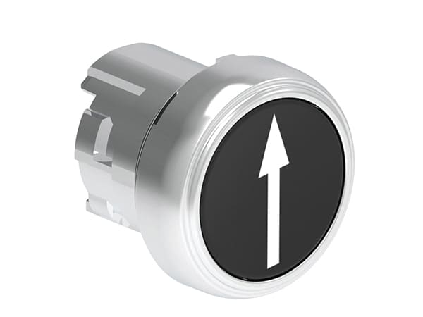 LOVATO ELECTRIC - PULSANTE MET. RASATO FR.SU-GIU' NERO
