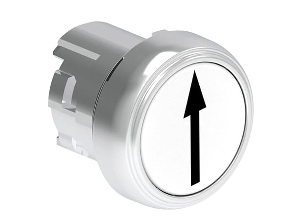LOVATO ELECTRIC - PULSANTE MET. RASATO FR.SU-GIU' BIANCO