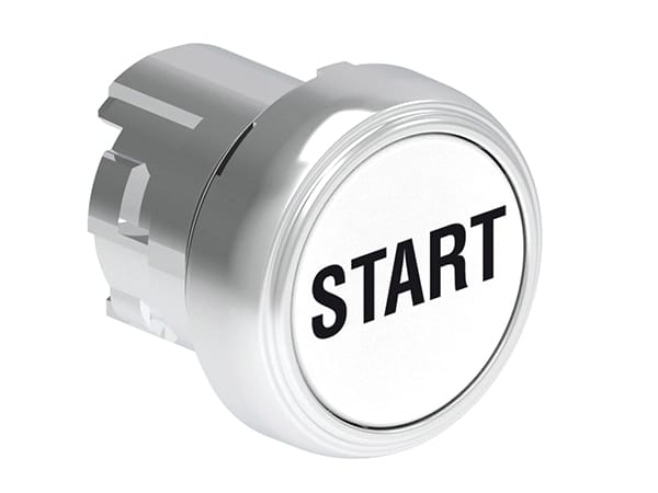 LOVATO ELECTRIC - PULSANTE MET. RASATO START BIANCO