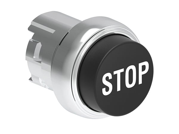LOVATO ELECTRIC - PULSANTE MET. SPORGENTE STOP NERO