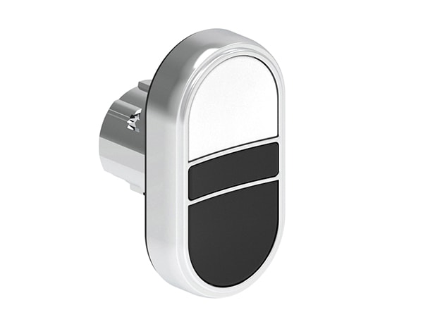 LOVATO ELECTRIC - PULS.MET.DOPPIO RASATO BIANCO/NERO