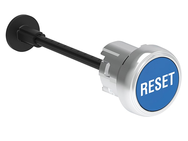 LOVATO ELECTRIC - PULSANTE MET. RIARMO RASATO BLU