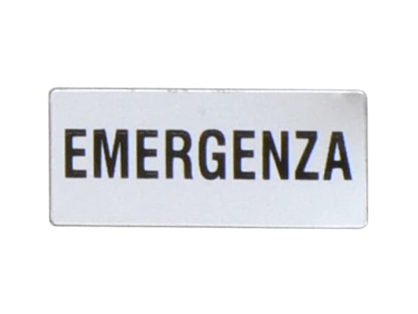 LOVATO ELECTRIC - ETICHETTA EMERGENZA