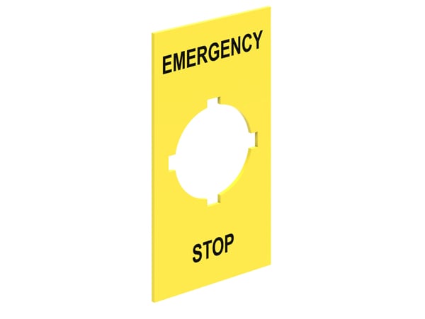 LOVATO ELECTRIC - ETICHETTA ADESIVA EMERGENCY/STOP