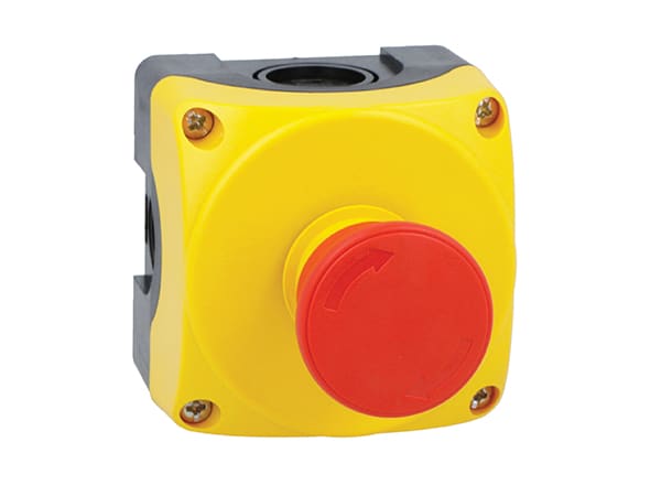 LOVATO ELECTRIC - PULS. GIALLA + 40MM SG.ROTAZ. + 1NA+1NC