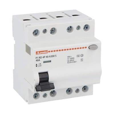 LOVATO ELECTRIC - INT.DIFF.PURO 4P 63A IDN 300MA SELETTIVO
