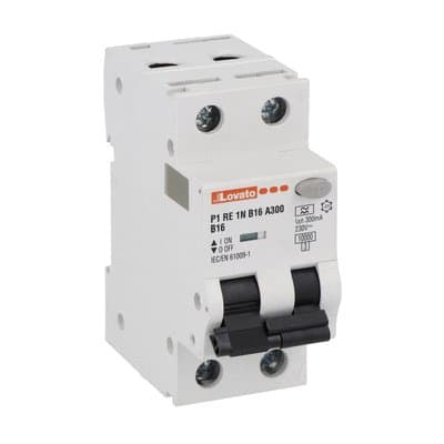 LOVATO ELECTRIC - INTERR.MAGNETOT.DIFF.1P+N B16 300MA 10KA