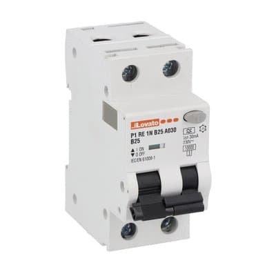LOVATO ELECTRIC - INTERR.MAGNETOT.DIFF.1P+N B25 30MA 10KA
