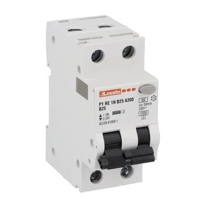 LOVATO ELECTRIC - INTERR.MAGNETOT.DIFF.1P+N B25 300MA 10KA