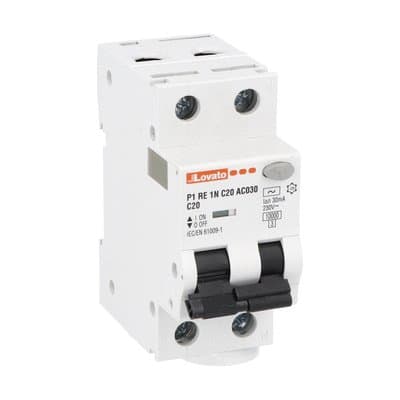 LOVATO ELECTRIC - INTERR.MAGNETOT.DIFF.1P+N C20 30MA 10KA