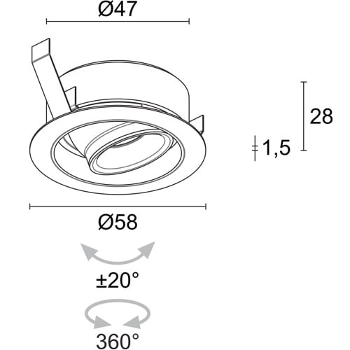 L&L LUCE E LIGHT - CAMEO1.1 HC 1.5W 500MA 30K 29BIANCO