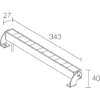 L&L LUCE E LIGHT - SNACK1.0 5W 24VDC 3000K DIF BIA 343MM SK10005DB
