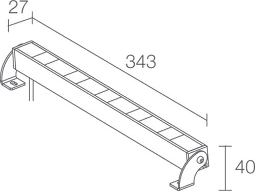L&L LUCE E LIGHT - SNACK1.0 9W 24VDC 3000K 10X45 ALL 343MM SK10005WA