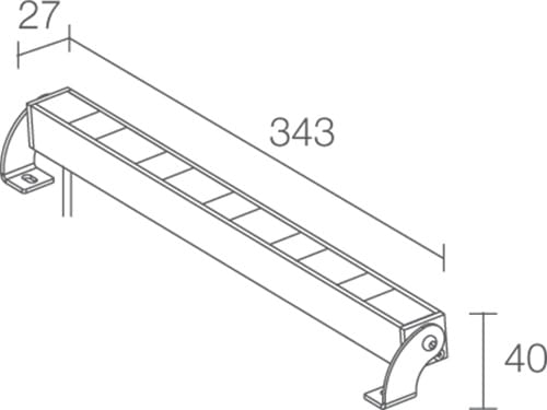 L&L LUCE E LIGHT - SNACK1.0 9W 24VDC 3000K 10X45 ALL 343MM