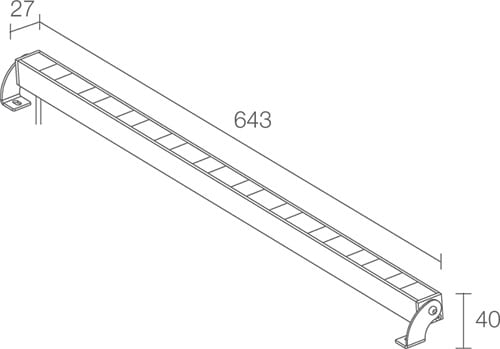 L&L LUCE E LIGHT - SNACK1.1 18W 24VDC 3000K 10X45 ALL 643MM SK11005WA