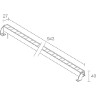 L&L LUCE E LIGHT - SNACK1.2 14W 24VDC 4000K DIF ALL 943MM SK12009DA