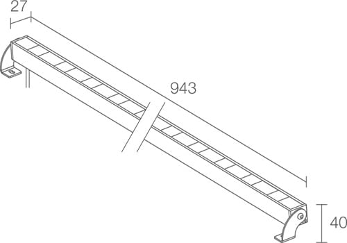 L&L LUCE E LIGHT - SNACK1.2 14W 24VDC 4000K DIF BIA 943MM SK12009DB