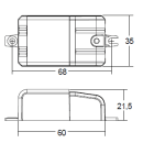 L&L LUCE E LIGHT - ALIM OUT500MA 115-230V 6W 68X42X22