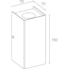 L&L LUCE E LIGHT - BROM4.0 6W+6W 500MA 3000K 20+20 INOX BR400625MMI