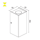 L&L LUCE E LIGHT - BROM4.0 6W+6W 500MA 4000K 12+35 INOX BR400629SLI